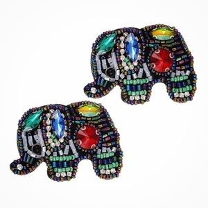 BOGO Host Pick! Beaded Elephant Earrings
